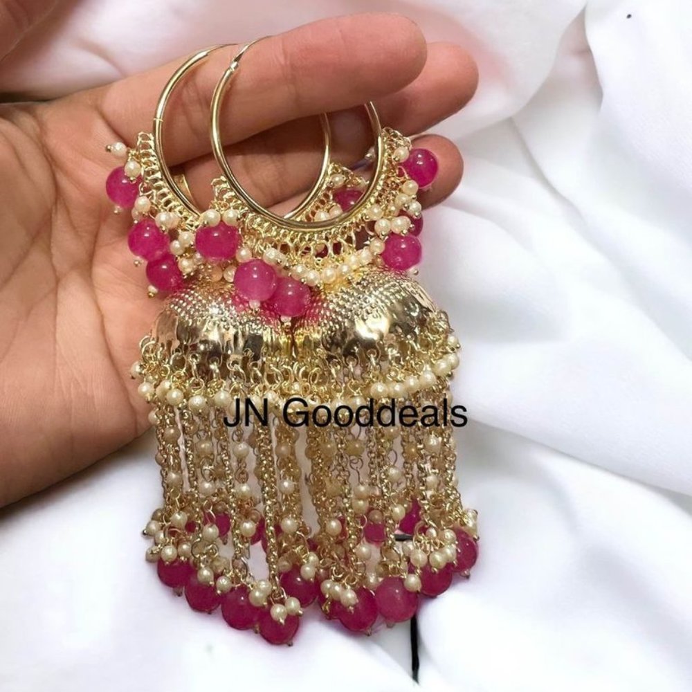 Pearl Dangler Jhumka Earrings